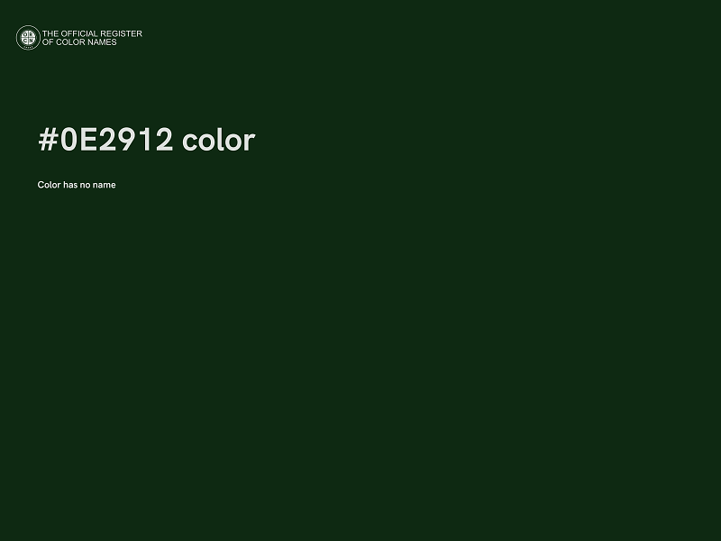 #0E2912 color image