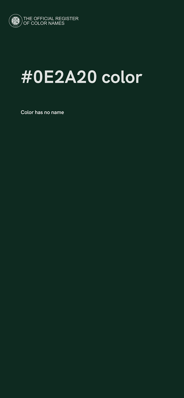 #0E2A20 color image