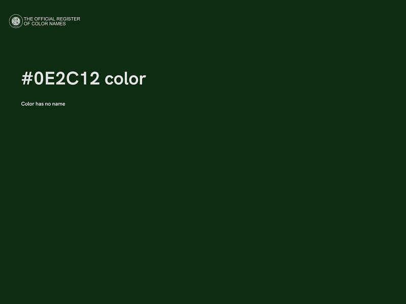 #0E2C12 color image