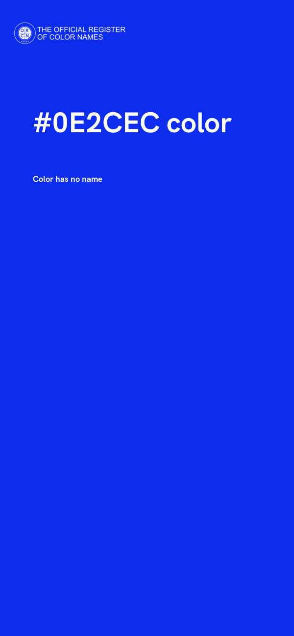 #0E2CEC color image