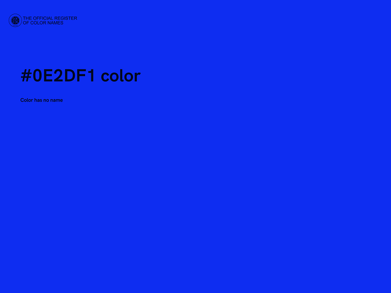 #0E2DF1 color image