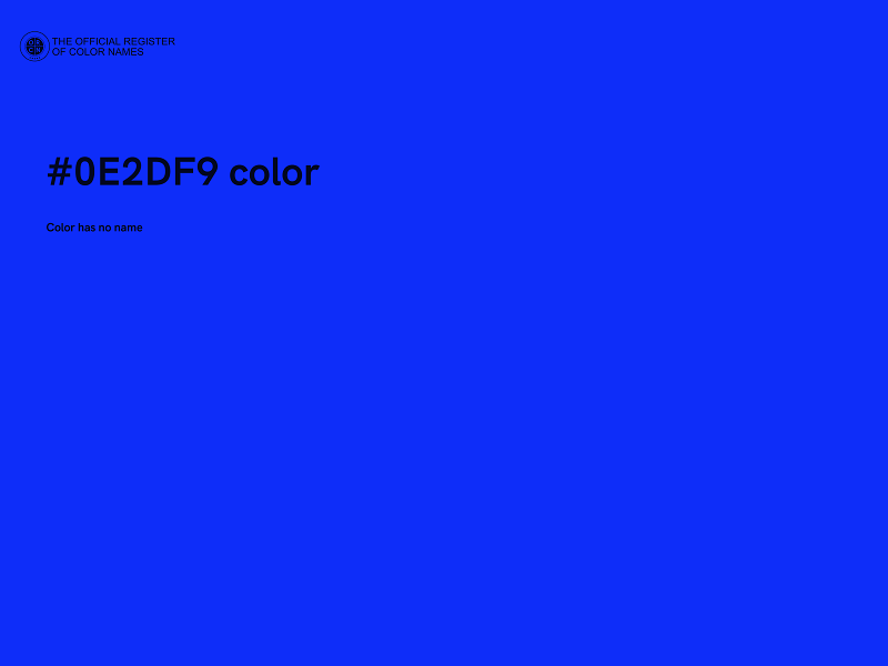 #0E2DF9 color image