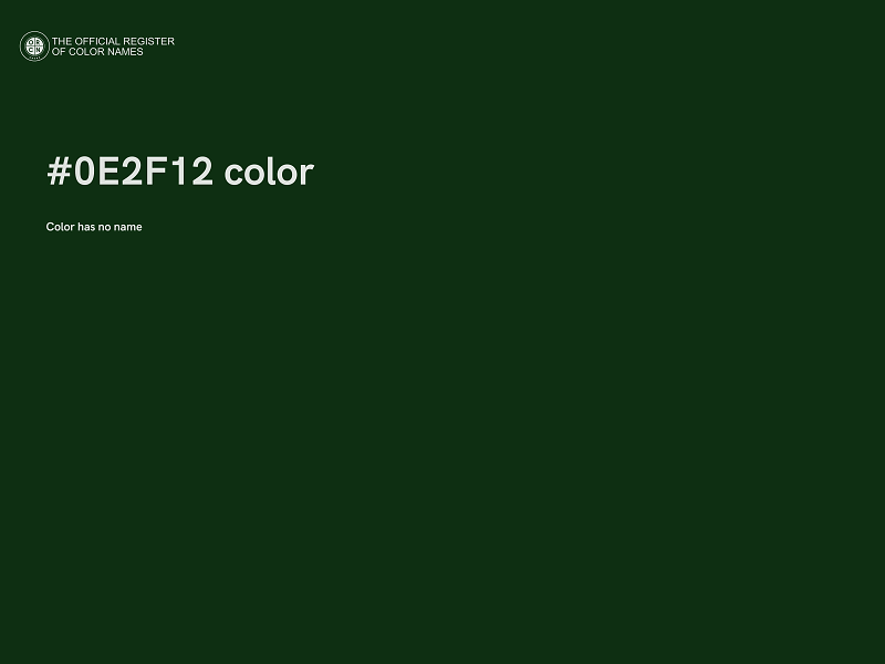 #0E2F12 color image