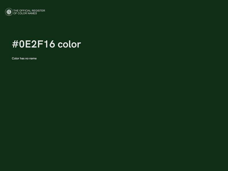 #0E2F16 color image