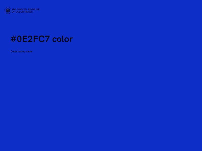 #0E2FC7 color image