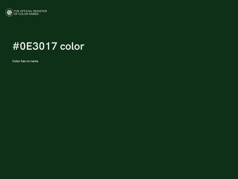 #0E3017 color image
