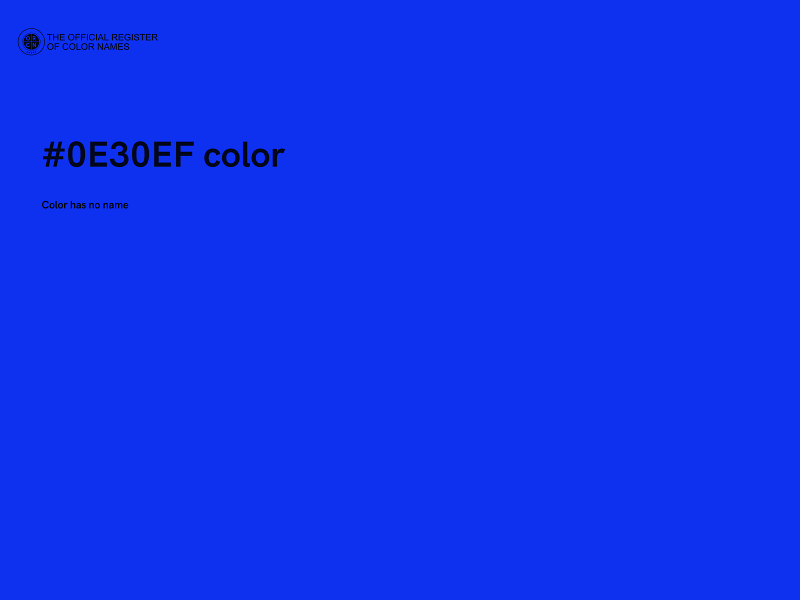 #0E30EF color image