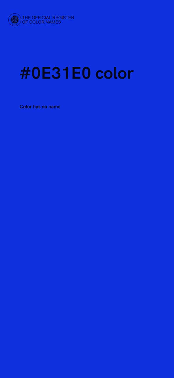 #0E31E0 color image