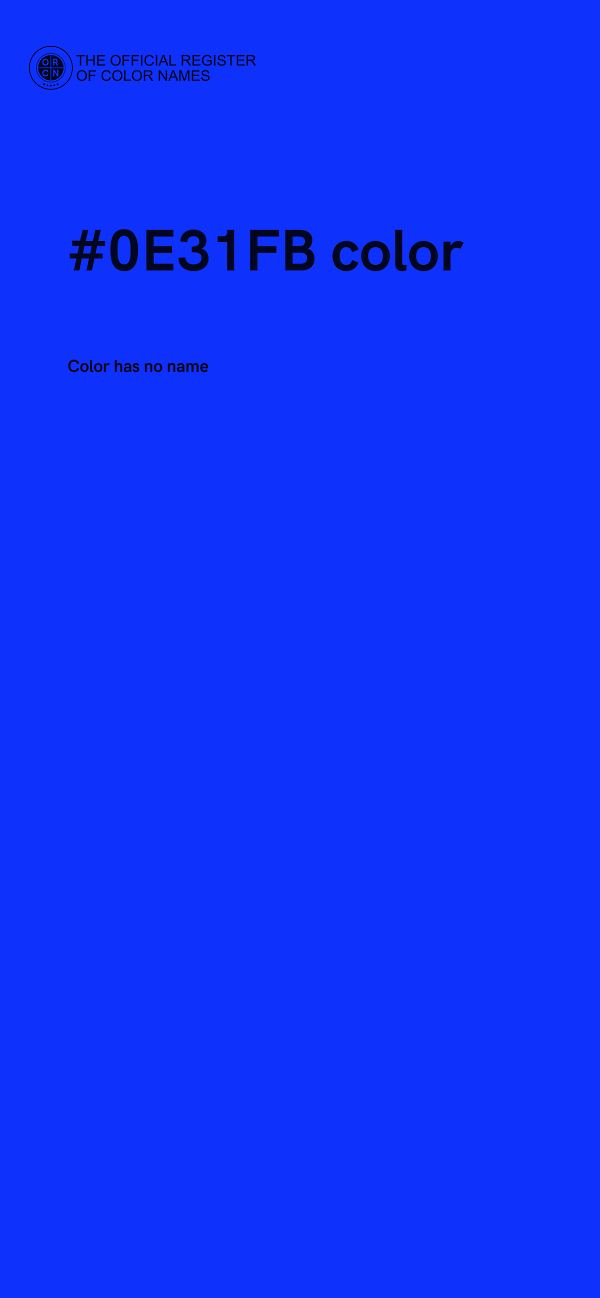 #0E31FB color image
