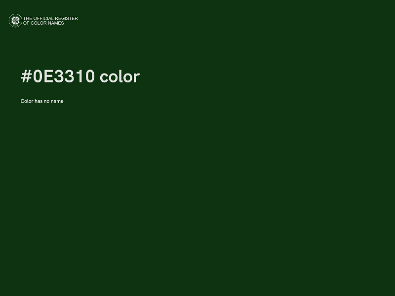 #0E3310 color image