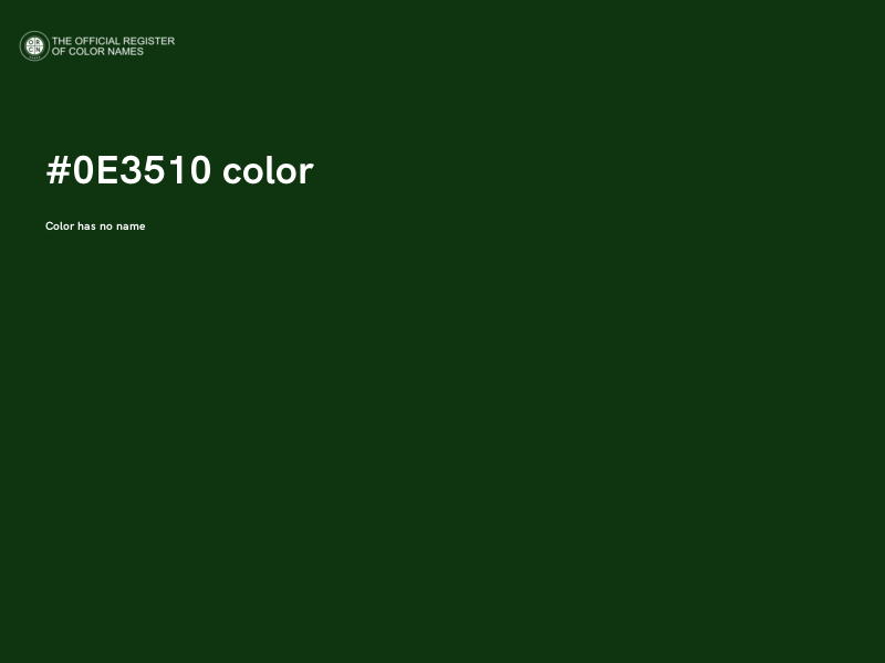 #0E3510 color image