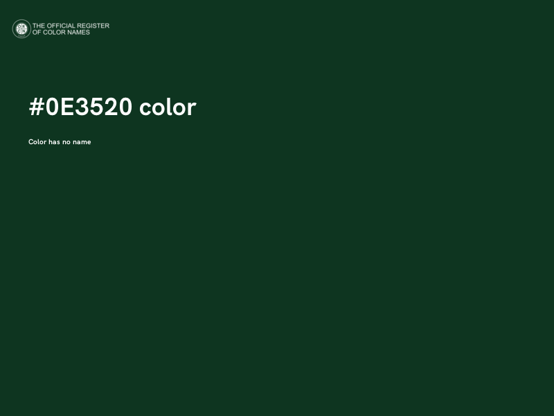 #0E3520 color image