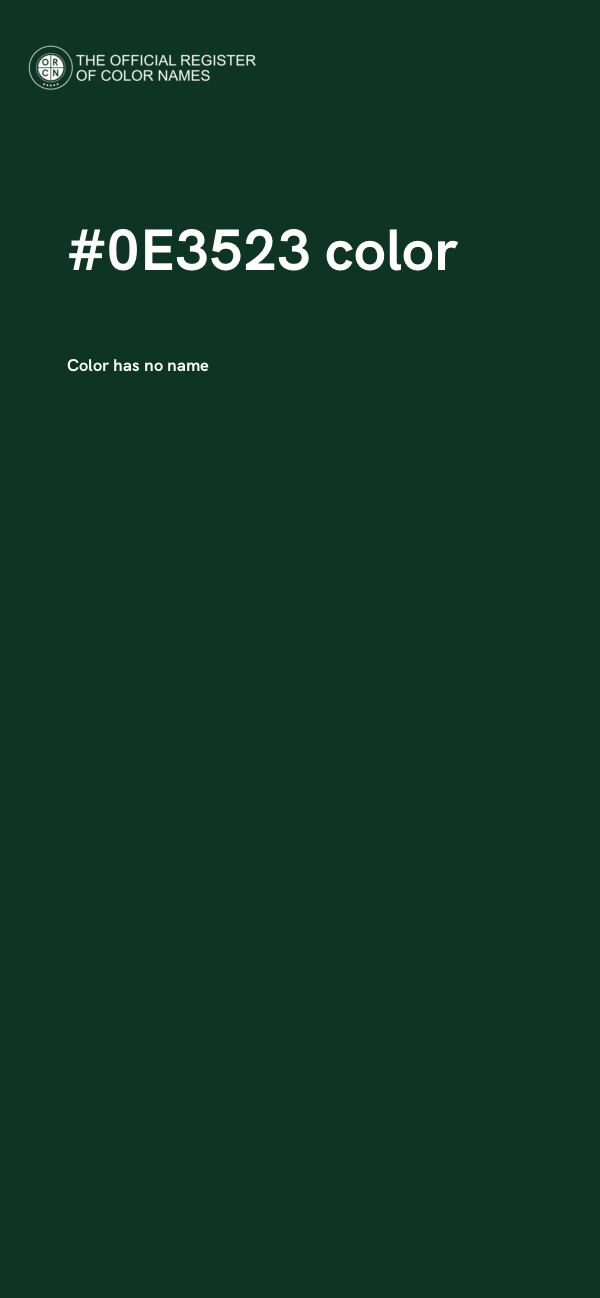 #0E3523 color image