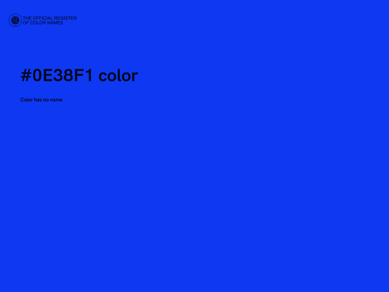 #0E38F1 color image