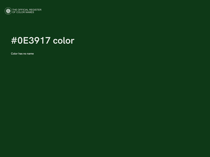 #0E3917 color image