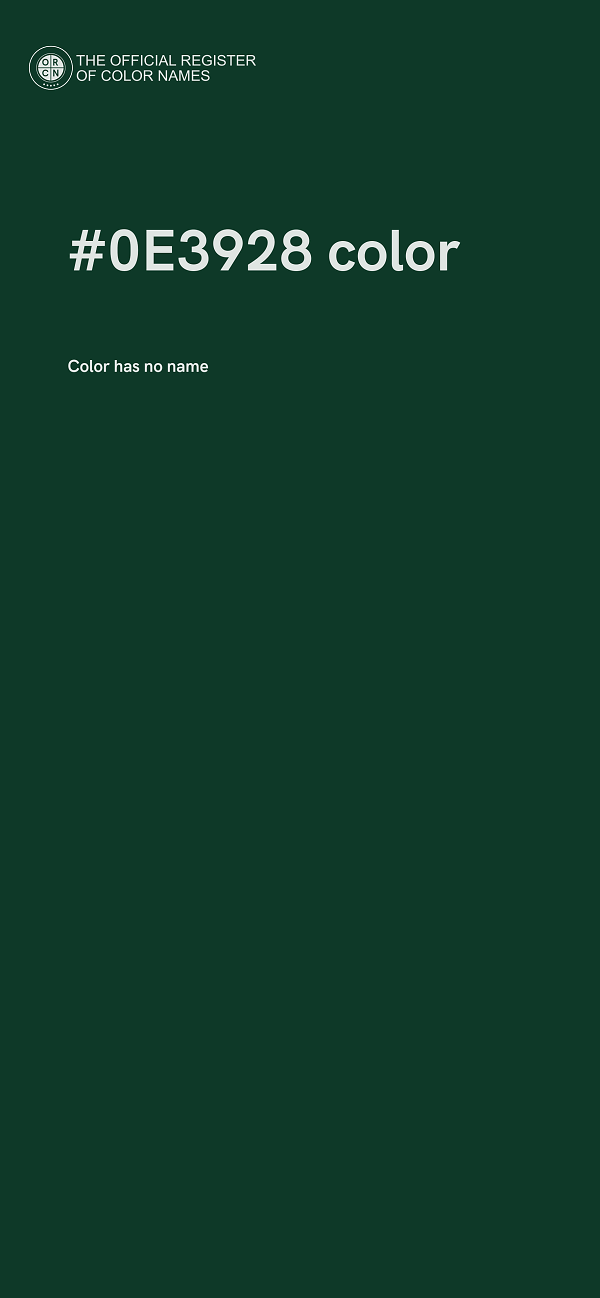 #0E3928 color image