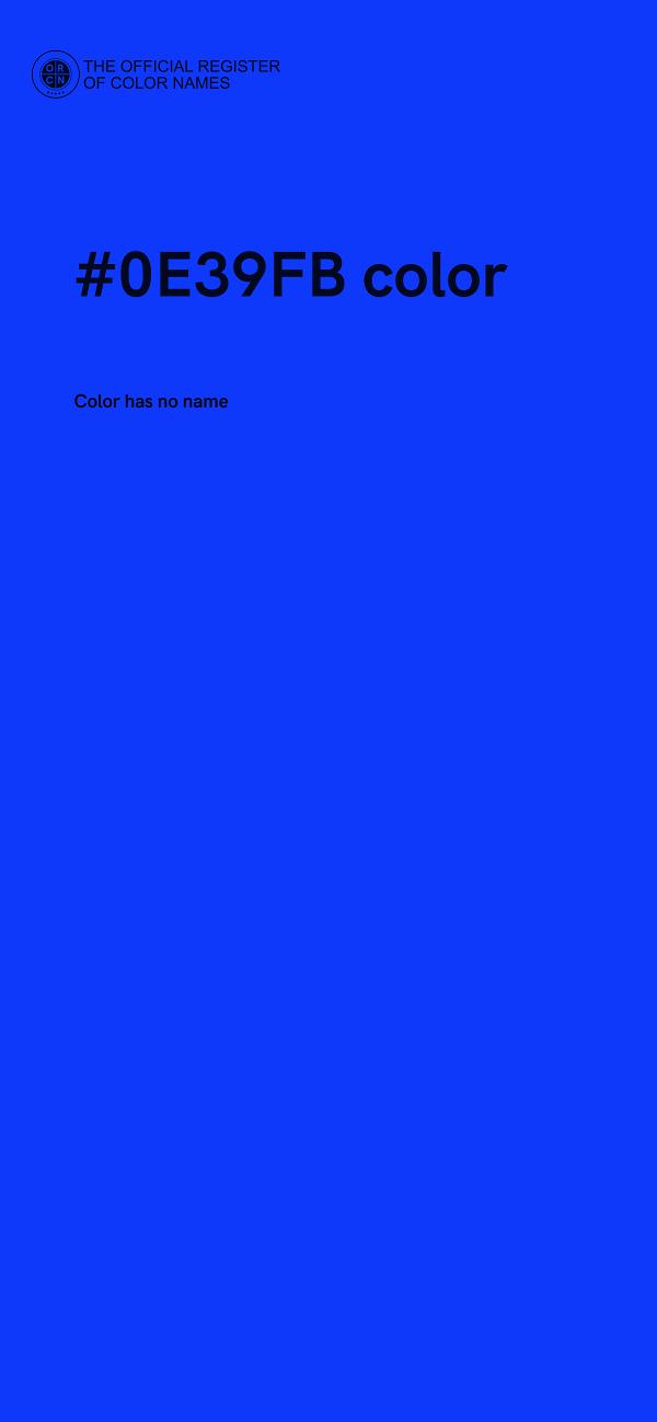 #0E39FB color image