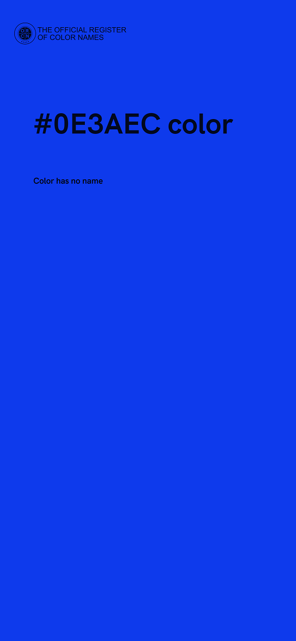 #0E3AEC color image
