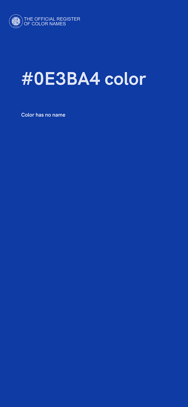 #0E3BA4 color image