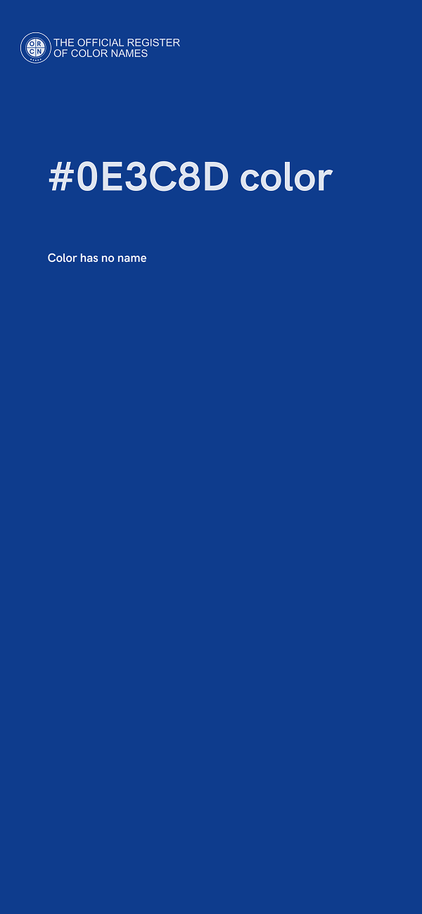 #0E3C8D color image