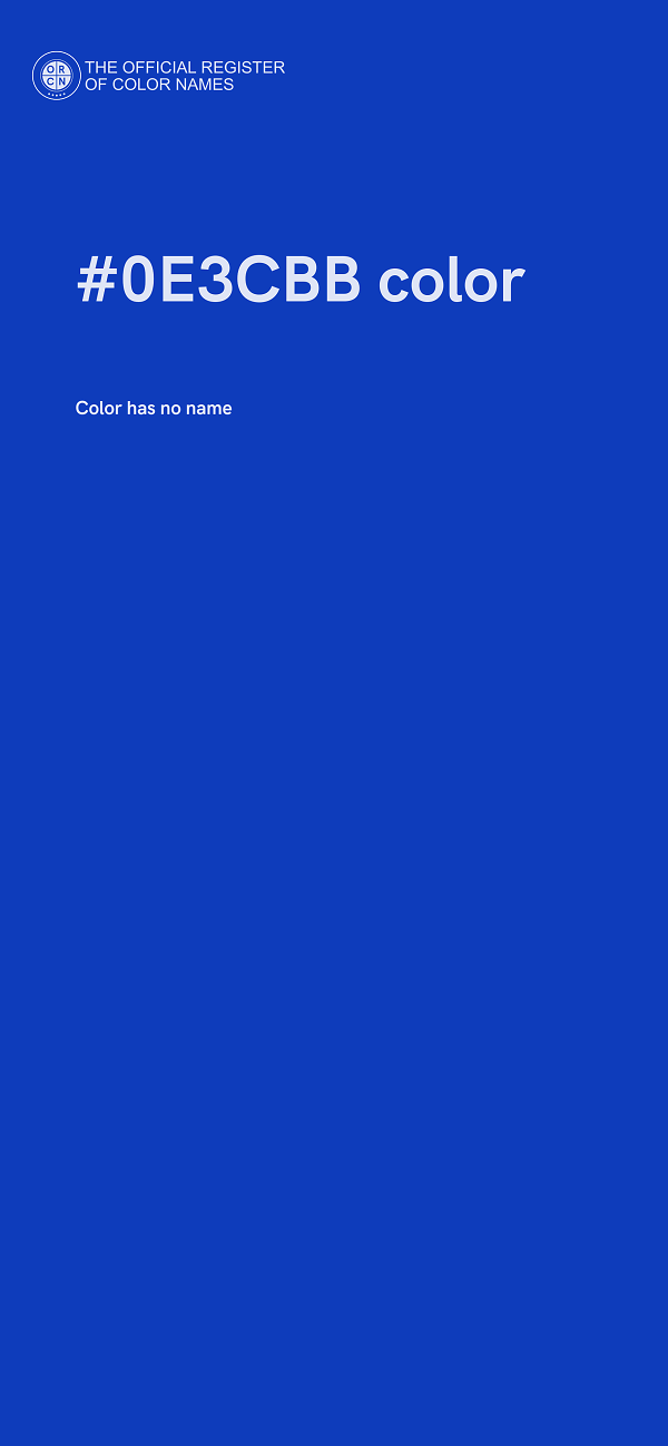 #0E3CBB color image