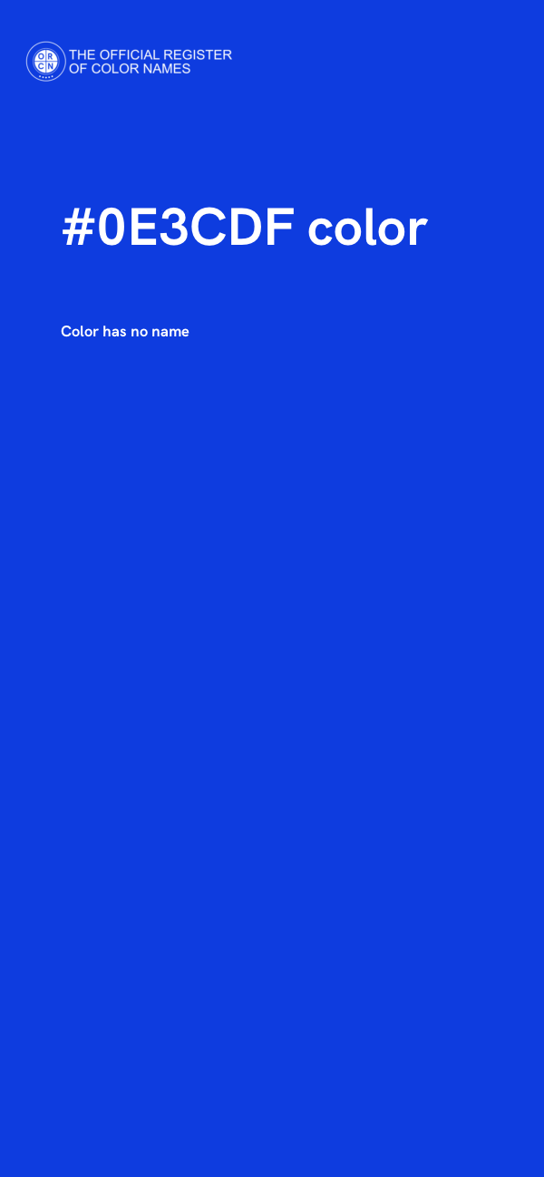 #0E3CDF color image