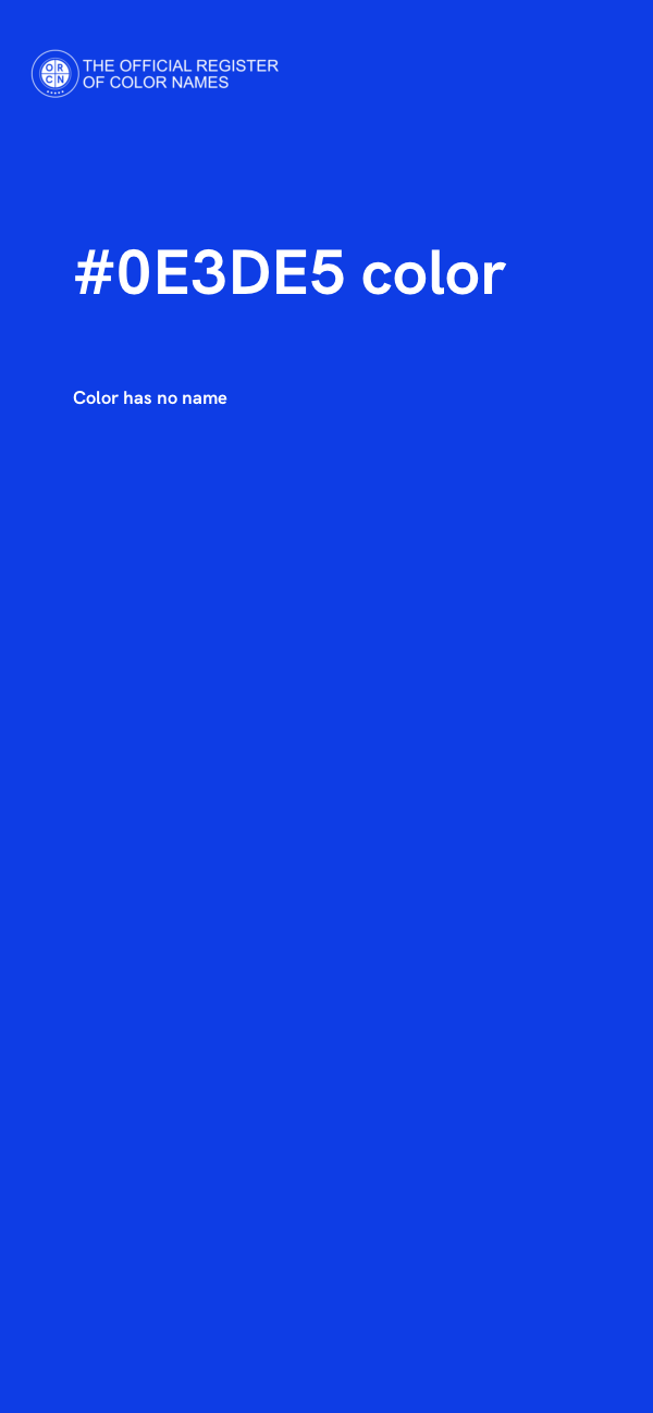 #0E3DE5 color image