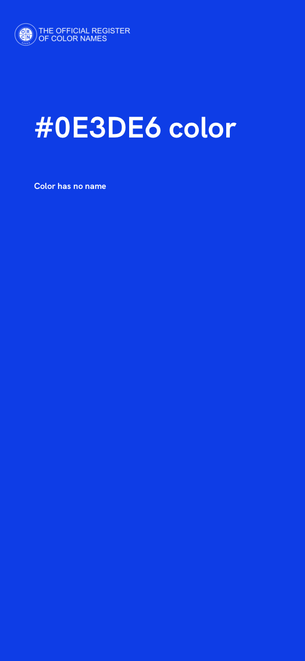 #0E3DE6 color image
