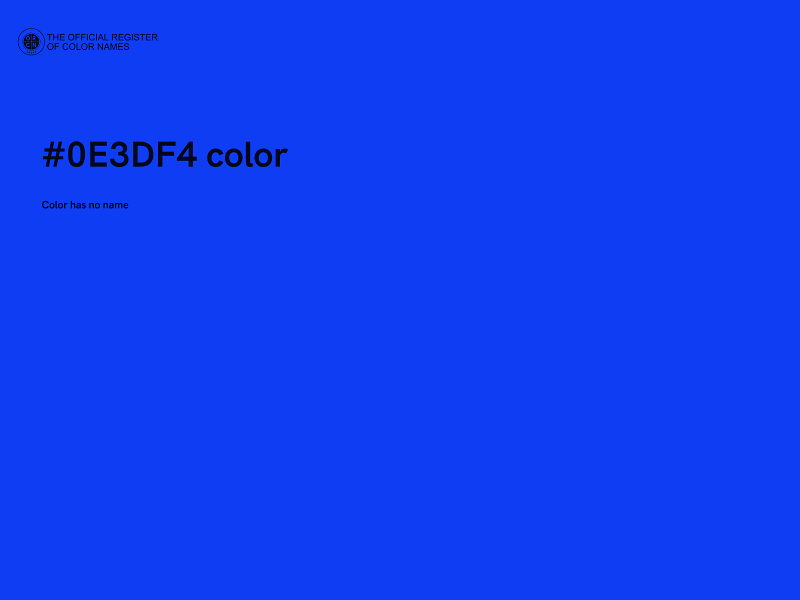 #0E3DF4 color image