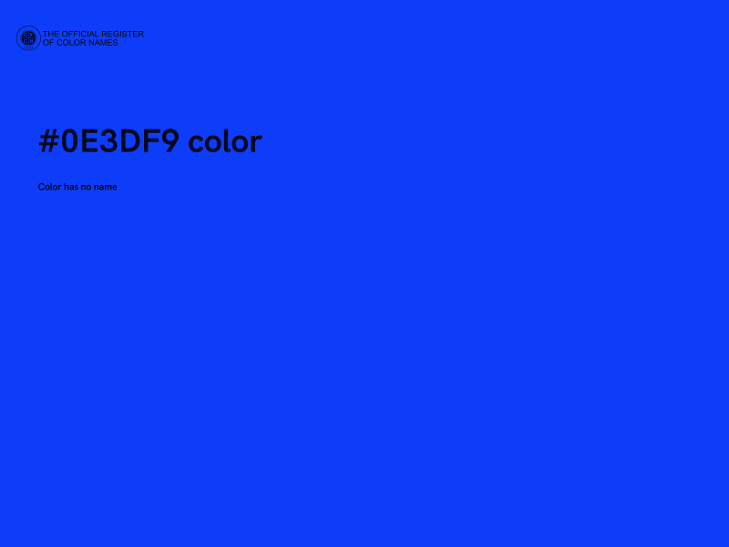 #0E3DF9 color image