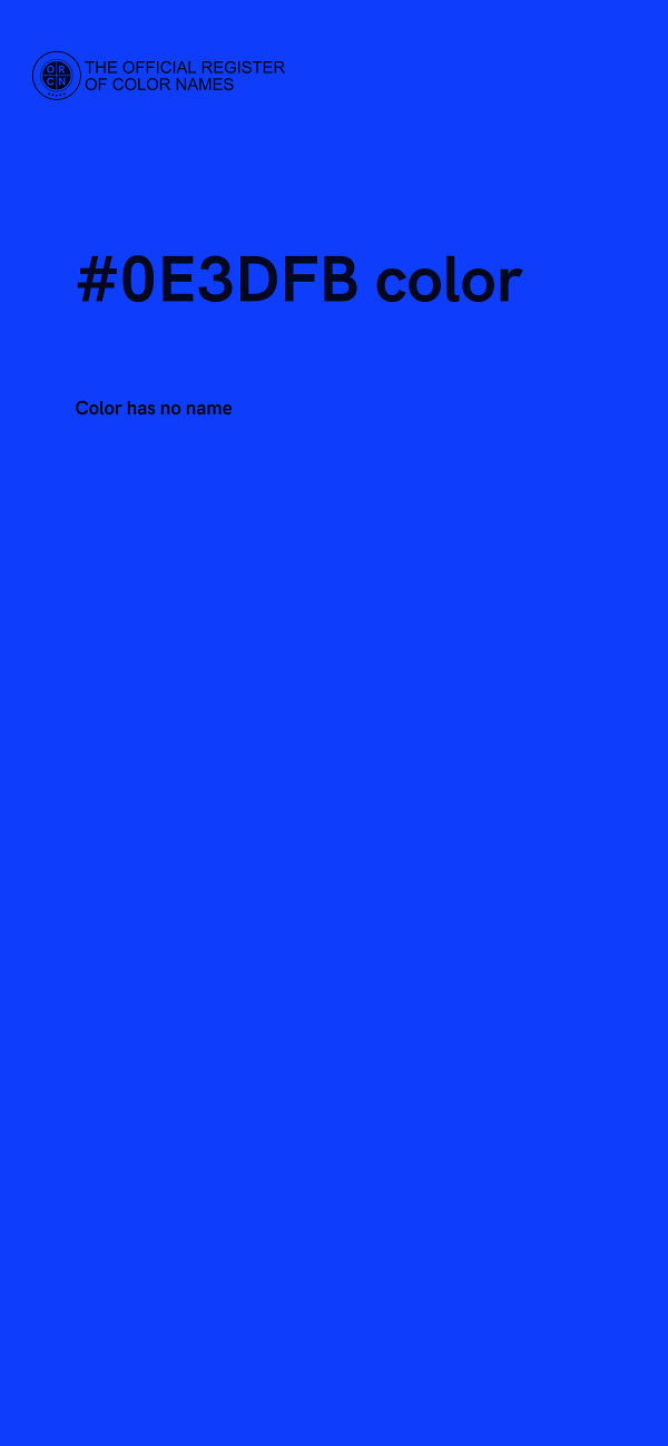 #0E3DFB color image