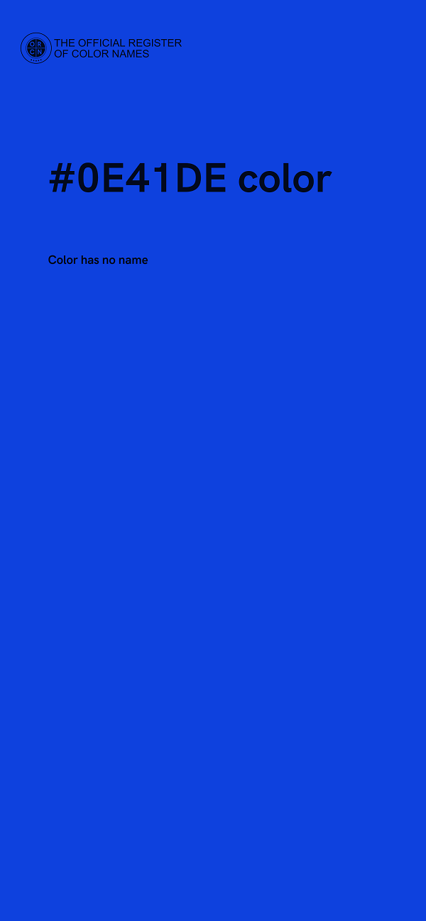 #0E41DE color image