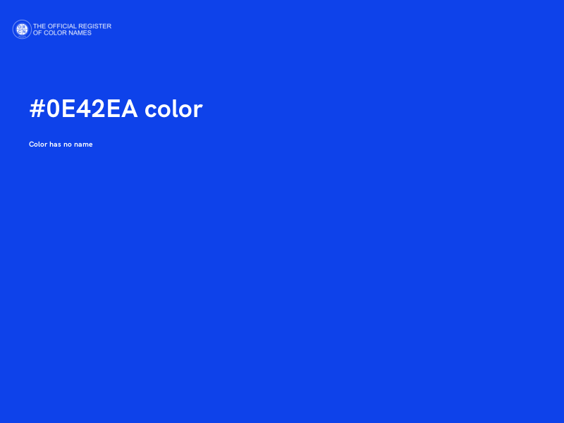 #0E42EA color image