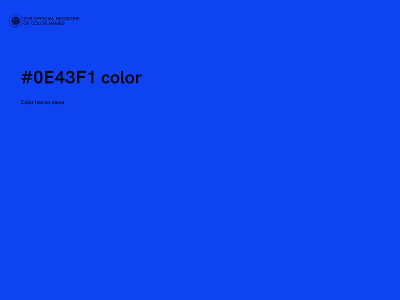 #0E43F1 color image