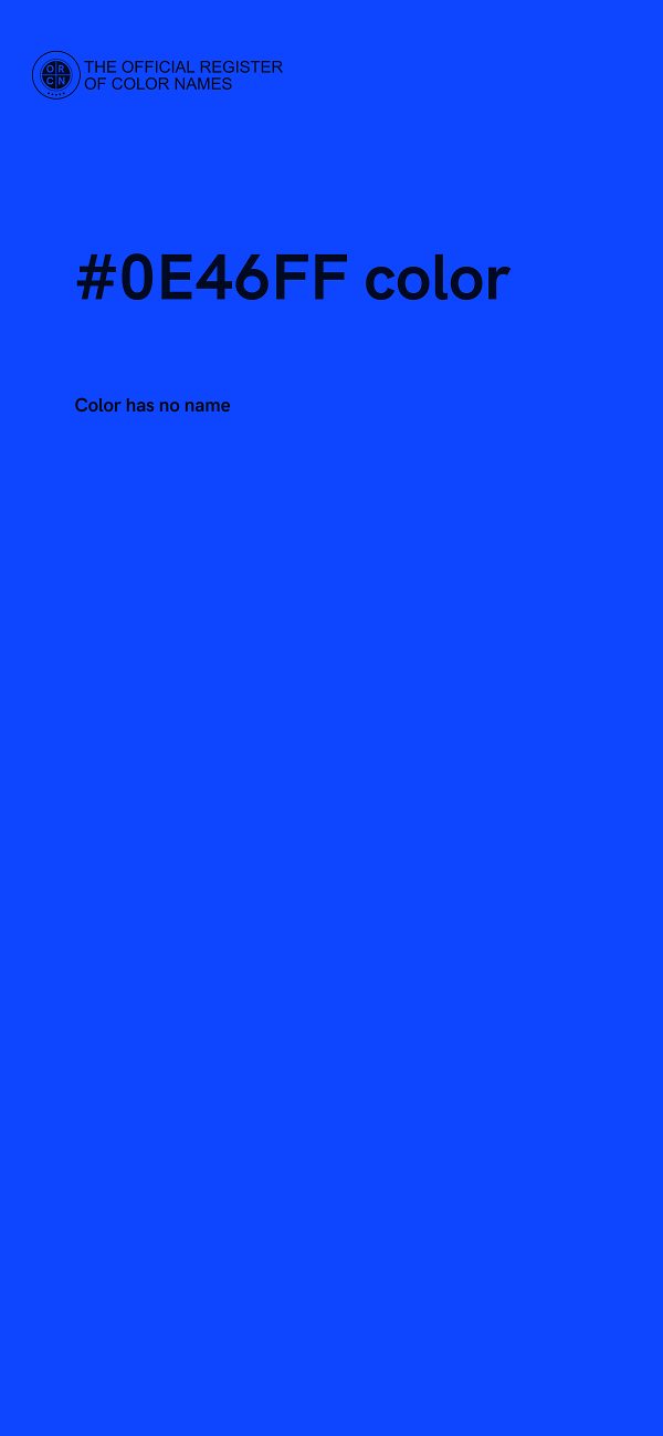 #0E46FF color image