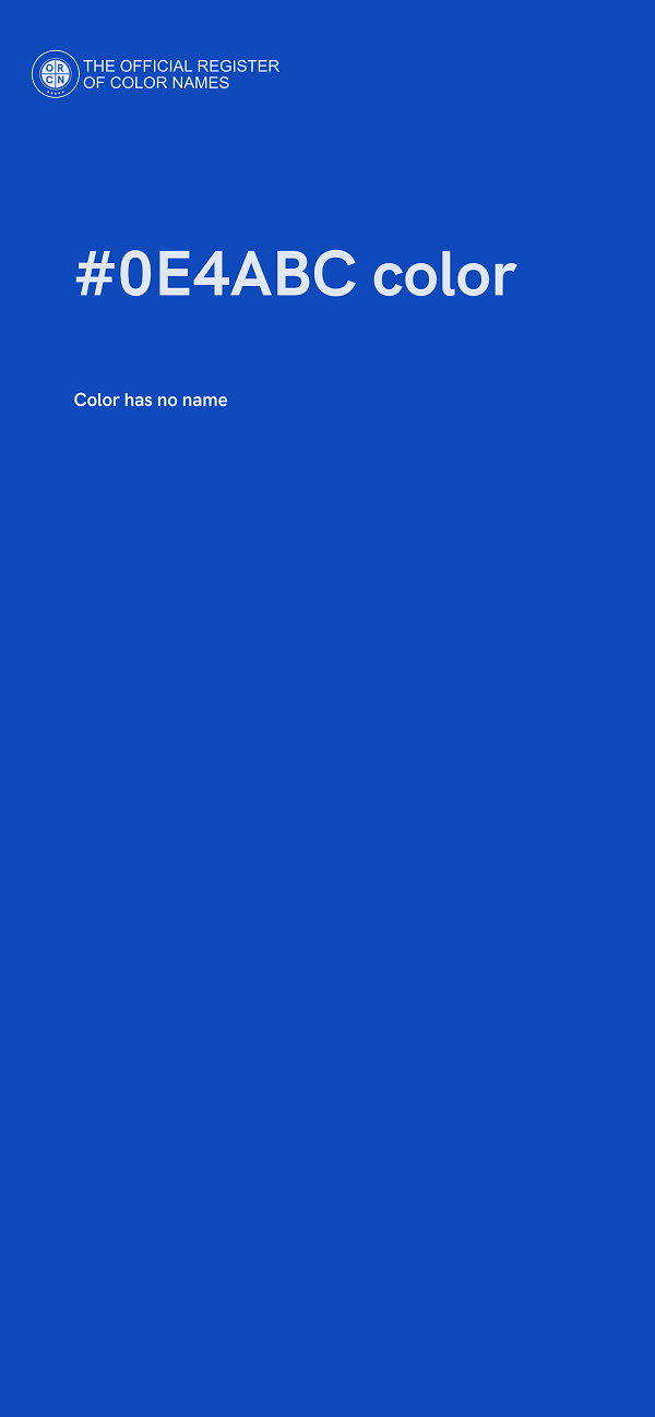 #0E4ABC color image