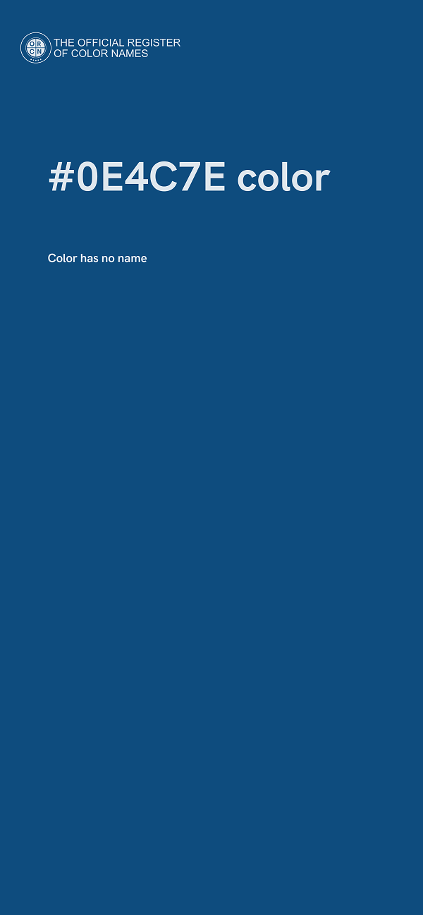 #0E4C7E color image