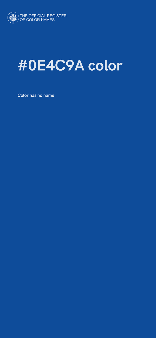 #0E4C9A color image