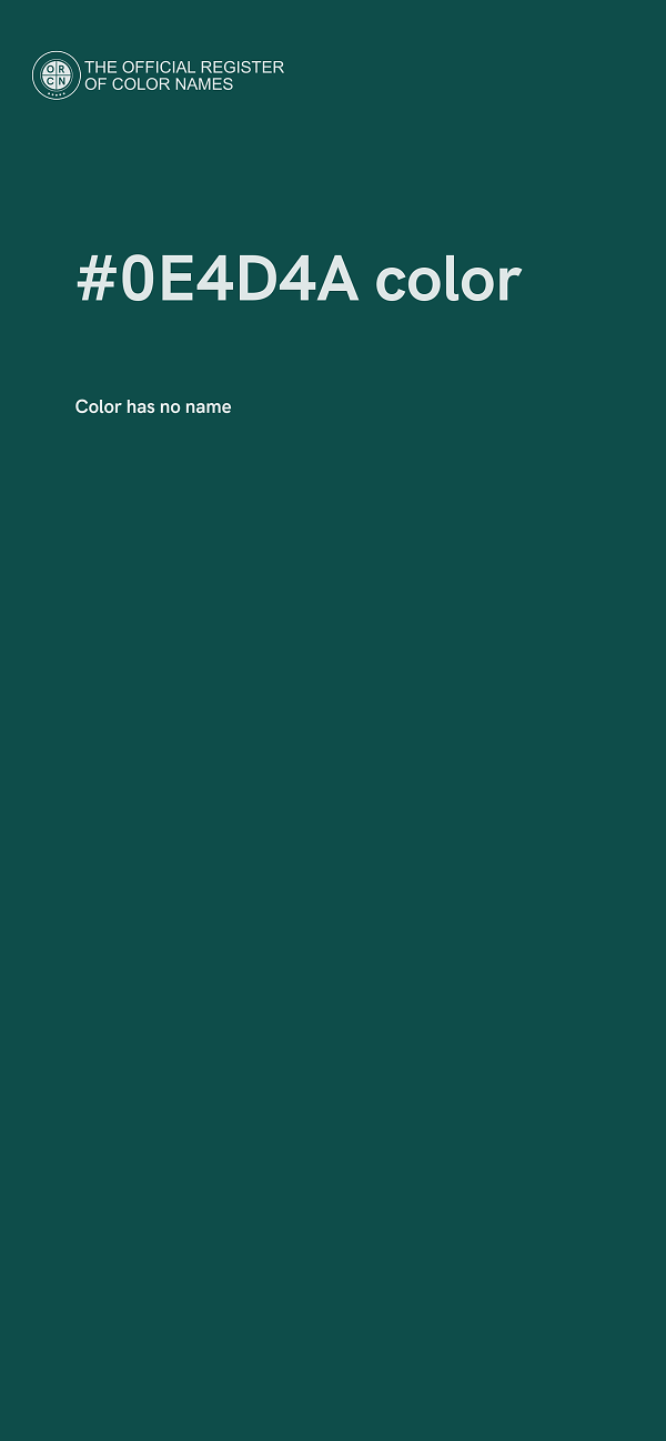 #0E4D4A color image