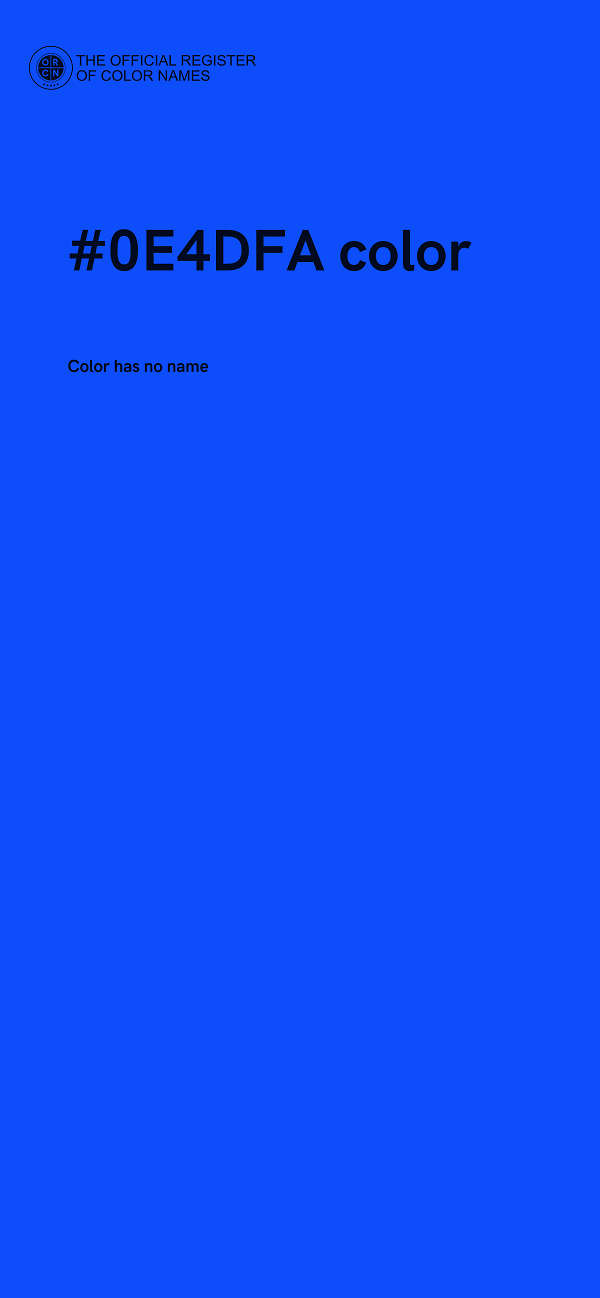 #0E4DFA color image