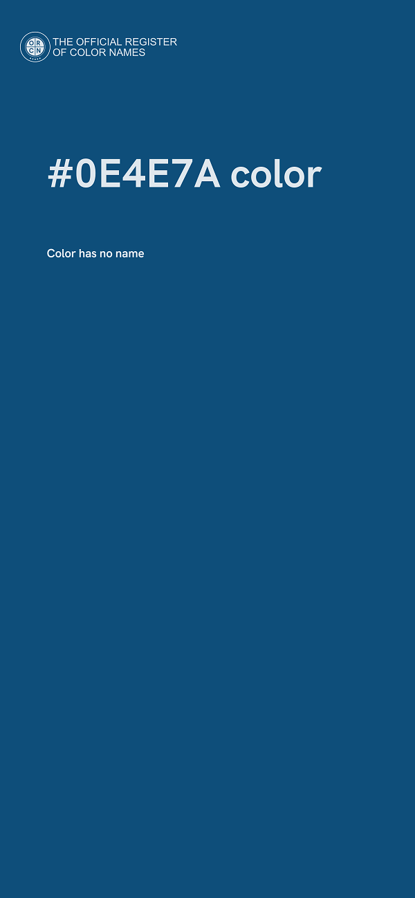 #0E4E7A color image