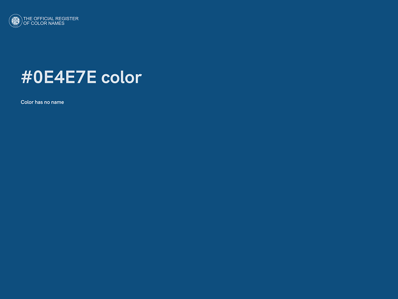 #0E4E7E color image