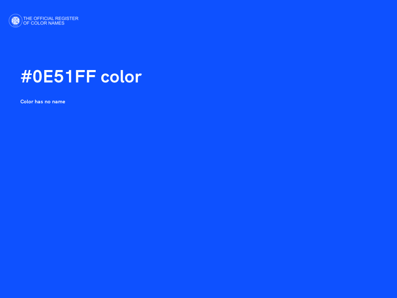 #0E51FF color image