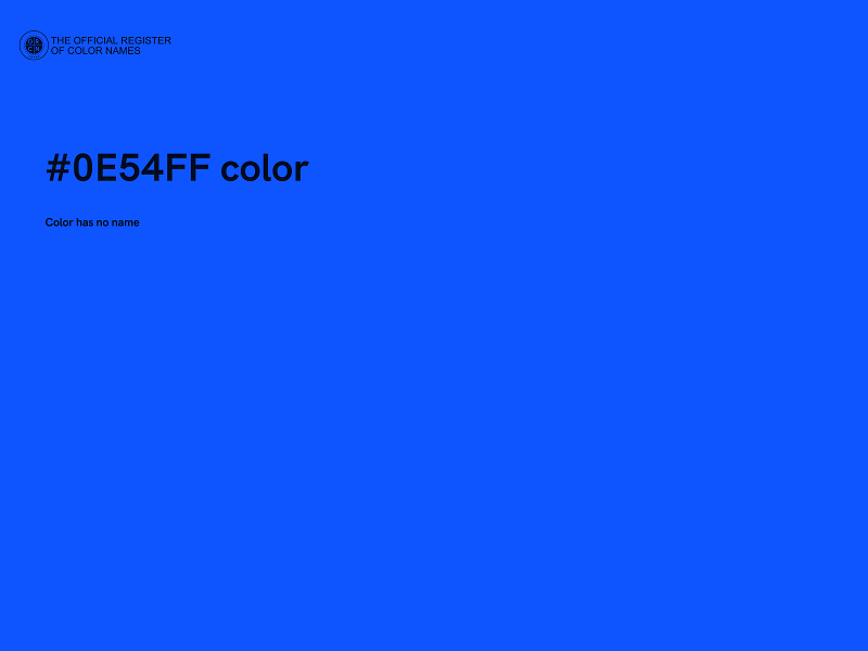 #0E54FF color image