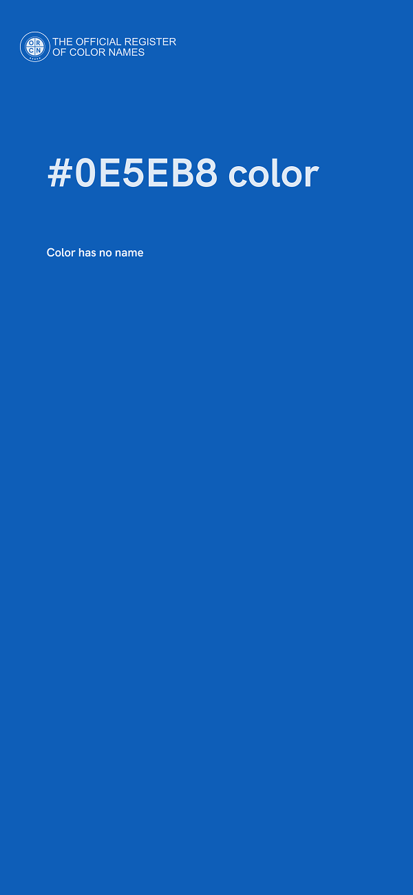 #0E5EB8 color image