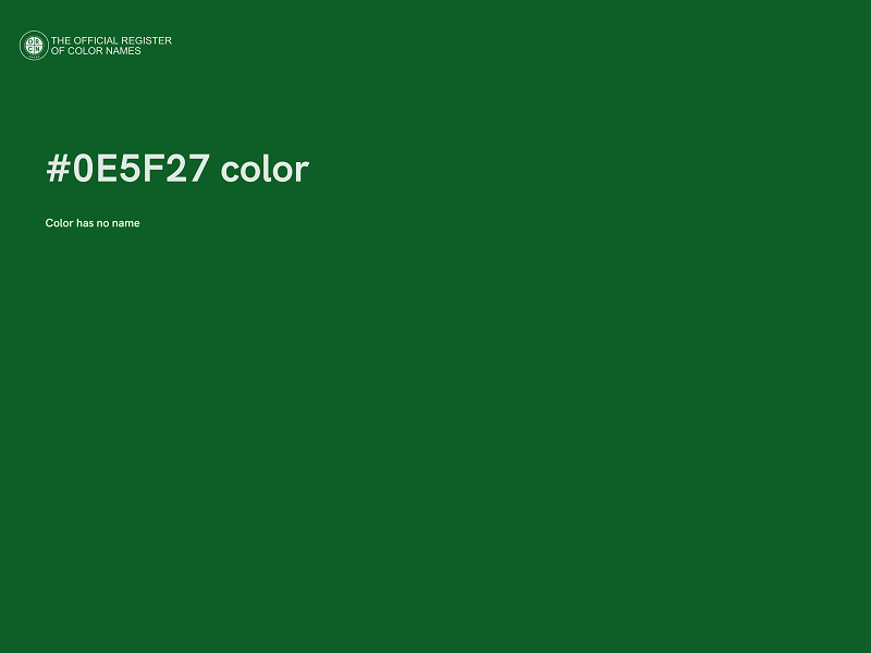 #0E5F27 color image