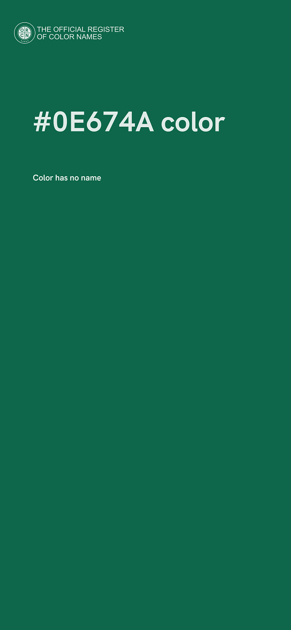 #0E674A color image