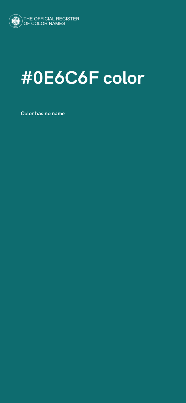 #0E6C6F color image
