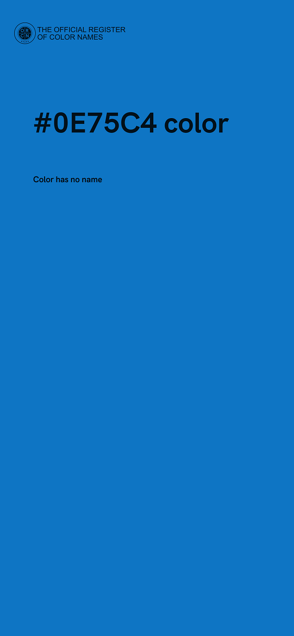 #0E75C4 color image