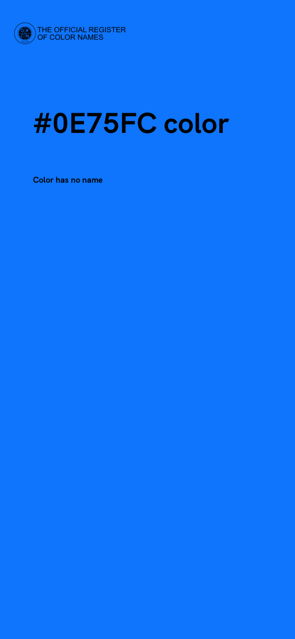 #0E75FC color image